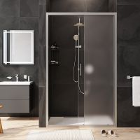 Душевая дверь AM.PM Gem 120 W90G-120-1-195MM профиль Хром матовый стекло матовое-прозрачное — фото 6, Раздвижные душевые двери