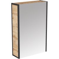 Зеркальный шкаф 1MarKa Grunge Loft 60П Ц0000007992 Дуб вотан — фото 1, Зеркальные шкафы в ванную