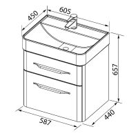 Тумба с раковиной Aquanet Виченца 60 212665 Белая — фото 12, Тумбы с раковиной