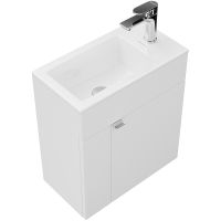 Тумба под раковину Kerama Marazzi Lato 50 LA.50\WHT подвесная Белая глянцевая — фото 3, Мебель для ванной