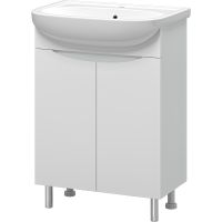 Тумба с раковиной Misty Смайл 60 УТ000013112 Белая — фото 1, Тумбы с раковиной