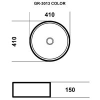 Раковина-чаша Grossman 40 GR-3013BEM Бежевая матовая — фото 8, Раковины накладные