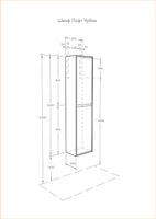 Шкаф пенал Aquaton Лофт Урбан 37 1A248103LQX60 подвесной Серый графит Дуб орегон — фото 3, Мебель для ванной