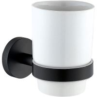 Стакан для зубных щеток Allen Brau Priority 6.31002-31 Белый Черный матовый — фото 1, Стаканы для зубных щеток