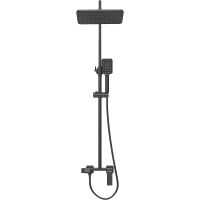 Товар: Душевая система Grossman Style 500.K35.05.210 Черная матовая - фото 2 Душевая система Grossman Style 500.K35.05.210 Черная матовая — фото 2, Душевые стойки