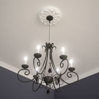 Розетка потолочная Европласт 1.56.010 193x34x193 мм — фото 2, Колонны