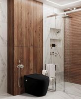 Унитаз Ceruttispa Sella Pulse MB CT10199 приставной с импульсным смывом Черный матовый с сиденьем Микролифт — фото 3, Приставные унитазы