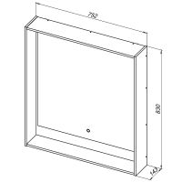 Зеркало Aquanet Милан 80 336400 с подсветкой Дуб рустикальный с сенсорным выключателем — фото 5, Зеркала в ванную комнату