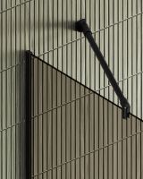 Душевая перегородка Maybah Glass MGD-702-6у 690x1950 в узком профиле Черный стекло бронзовое — фото 6, Душевые перегородки