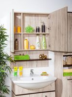 Зеркальный шкаф Бриклаер Карибы 75 4620750416058 Дуб кантри Венге — фото 3, Мебель для ванной