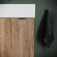 Тумба под раковину Sancos Mini 37 L MN35EGL подвесная Дуб Галифакс натуральный — фото 6, Тумбы под раковину