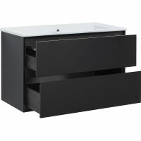 Товар: Тумба под раковину Aquanet Милан 105 316690 подвесная Черный глянец - фото 5 Тумба под раковину Aquanet Милан 105 316690 подвесная Черный глянец — фото 5, Мебель для ванной