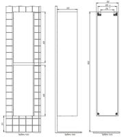 Товар: Шкаф пенал Creto Etna 35 4-1035S подвесной Soft - фото 2 Шкаф пенал Creto Etna 35 4-1035S подвесной Soft — фото 2, Мебель для ванной