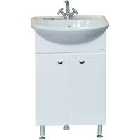 Тумба с раковиной Misty Уют 45 СО000002461 Белая — фото 1, Мебель для ванной