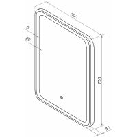 Зеркало Континент Russo 500х700 ЗЛП3031 с подсветкой с сенсорным выключателем — фото 10, Зеркала в ванную комнату