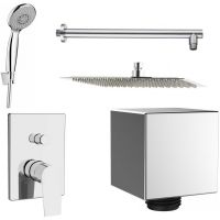 Душевая система Aquanet Static 2.09 257165 Хром — фото 1, Встраиваемые душевые комплекты