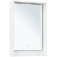 Зеркало Aquanet Милан 60 306380 с подсветкой Белый глянец с сенсорным выключателем — фото 1, Зеркала в ванную комнату