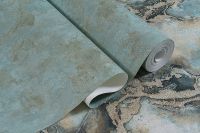 Обои Артекс Dieter Lange Avenue 10669-05 Винил на флизелине (1,06*10,05) Зеленый, Штукатурка — фото 2, Обои для стен