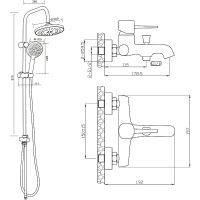 Товар: Душевая система Orange Karl M05-932w Белая - фото 13 Душевая система Orange Karl M05-932w Белая — фото 13, Душевые стойки