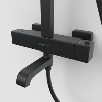 Душевая система Berges Kalisto 3S 075024 с термостатом Черная матовая — фото 6, Душевые стойки