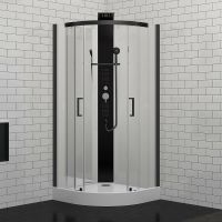 Душевая кабина Black&White Galaxy G8701 90x90 8701900 с гидромассажем — фото 2, Душевые кабины