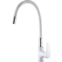 Смеситель для кухни Ростовская Мануфактура Сантехники SL123W-016F-1 Белый Хром — фото 1, Смесители