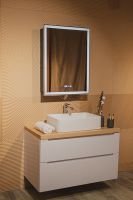 Зеркальный шкаф Silver Mirrors Киото-3 60 LED-00002824 с подсветкой Черный — фото 5, Зеркальные шкафы в ванную