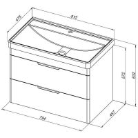 Товар: Тумба под раковину Aquanet Ирис new 80 310146 подвесная Белая глянцевая - фото 9 Тумба под раковину Aquanet Ирис new 80 310146 подвесная Белая глянцевая — фото 9, Тумбы под раковину