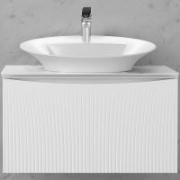 Тумба под раковину Laparet Bianca 80 BiaL.01.80/P/W подвесная Белая — фото 1, Мебель для ванной