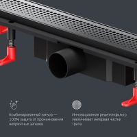 Товар: Душевой лоток AM.PM PrimeFlow 60 W02SC-P11-060-01BM с Черной матовой решеткой Cut Gradient - фото 13 Душевой лоток AM.PM PrimeFlow 60 W02SC-P11-060-01BM с Черной матовой решеткой Cut Gradient — фото 13, Душевые лотки