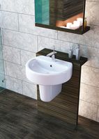 Товар: Раковина Sanita Luxe Best 55 WB.PD/Best/55-C/WHT.G/S1 Белая - фото 3 Раковина Sanita Luxe Best 55 WB.PD/Best/55-C/WHT.G/S1 Белая — фото 3, Раковины