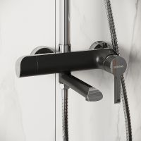 Душевая система Grossman Alba 500.K35.06.100/210 Хром Черная — фото 6, Душевые стойки