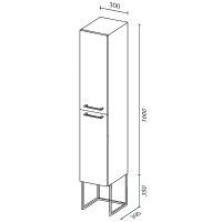 Товар: Шкаф пенал SanVit Сити 30 psity в цвете Ral подвесной Белый глянец - фото 5 Шкаф пенал SanVit Сити 30 psity в цвете Ral подвесной Белый глянец — фото 5, Мебель для ванной