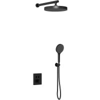 Душевая система Vincea Inspire VSFW-3I21T2MB с термостатом Черная матовая — фото 1, Душевое оборудование. Душевая программа