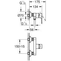 Смеситель для душа Grohe BauLoop 23633001 Хром — фото 7, Смеситель для душа