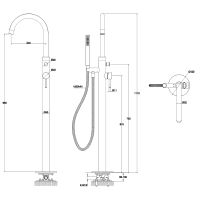 Товар: Смеситель для ванны Whitecross Y gold Y1233GL Золото - фото 3 Смеситель для ванны Whitecross Y gold Y1233GL Золото — фото 3, Смесители