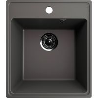 Кухонная мойка Ulgran Quartz Forte 425-09 Асфальт — фото 1, Кухонные мойки