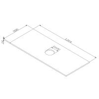 Столешница под раковину AM.PM Func 120 M8FST1201WG Белая глянцевая — фото 3, Столешницы под раковину