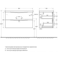 Тумба под раковину BelBagno Marino-Cer 90 MARINO-CER-900-2C-SO-WO-P подвесная Rovere Bianco — фото 11, Тумбы под раковину