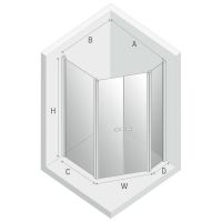 Товар: Душевой уголок New Trendy New Soleo Chrome 100х80 K-0611 профиль Хром стекло прозрачное - фото 7 Душевой уголок New Trendy New Soleo Chrome 100х80 K-0611 профиль Хром стекло прозрачное — фото 7, Душевые уголки