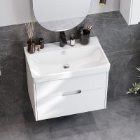 Тумба под раковину Aquaton Оливия 70 1A254301OL010 подвесная Белая матовая — фото 5, Мебель для ванной