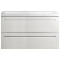 Тумба под раковину Art&Max AM-Platino-1000-2C-SO-BM подвесная Белый матовый — фото 1, Мебель для ванной