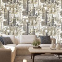 Обои Solo New York SL8631-24 Винил на флизелине (1,06*10) Коричневый, Город — фото 2, Обои для стен