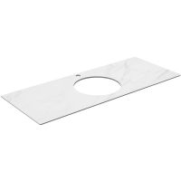 Товар: Столешница под раковину Kerama Marazzi Plaza Classic Neo Монте тиберио 120 PL5.SG507120R\120 Белый мрамор - фото 2 Столешница под раковину Kerama Marazzi Plaza Classic Neo Монте тиберио 120 PL5.SG507120R\120 Белый мрамор — фото 2, Раковины