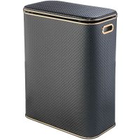 Товар: Корзина для белья Geralis PBG-Bb Punto Черная, кант Золото, стандартная - фото 1 Корзина для белья Geralis PBG-Bb Punto Черная, кант Золото, стандартная — фото 1, Корзины для белья