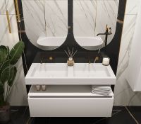 Раковина Boheme Armadi Art Flat 120 888-120 двойная Белая матовая — фото 2, Раковины