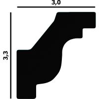 Карниз Перфект P51 2000x34x31 мм — фото 2, Карнизы