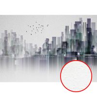 Фреска Ortograf Небоскребы 33471 Фактура бархат FX Флизелин (3,9*2,7) Серый, Город — фото 1, Фрески