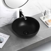 Раковина-чаша Abber Bequem 36 AC2105MB Черная матовая — фото 3, Раковины накладные