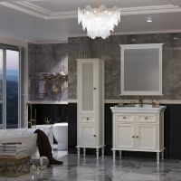 Товар: Шкаф пенал Opadiris Кантара 46 L 00-00004342 Слоновая кость - фото 4 Шкаф пенал Opadiris Кантара 46 L 00-00004342 Слоновая кость — фото 4, Мебель для ванной